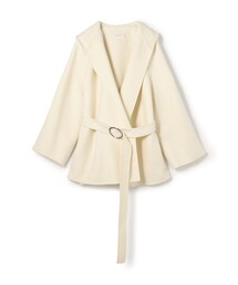 TOMORROWLAND ダッフルコート ホワイト ランダムウールダッフルコート （ダッフルコート）｜TOMORROWLAND