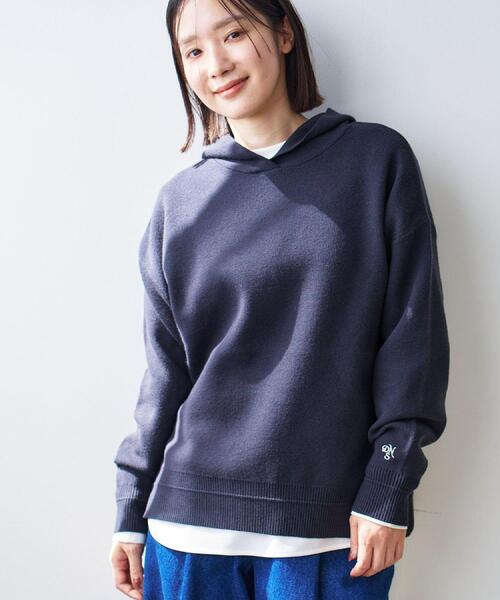 Dessin（デッサン）の「【洗える／体型カバー】ちょうどいいニットパーカ（ニット/セーター・レディース・ボルドー/ダークウッド/ナチュラル/ネイビー/アイボリー/ベビーピンク・00/01/03/02）」の5枚目の写真