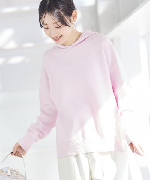 Dessin（デッサン）の「【洗える／体型カバー】ちょうどいいニットパーカ（ニット/セーター・レディース・ボルドー/ダークウッド/ナチュラル/ネイビー/アイボリー/ベビーピンク・00/01/03/02）」の18枚目の写真