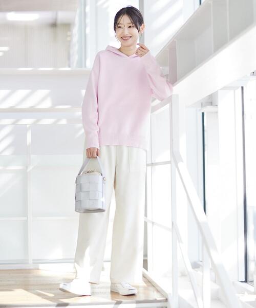 Dessin（デッサン）の「【洗える／体型カバー】ちょうどいいニットパーカ（ニット/セーター・レディース・ボルドー/ダークウッド/ナチュラル/ネイビー/アイボリー/ベビーピンク・00/01/03/02）」の17枚目の写真