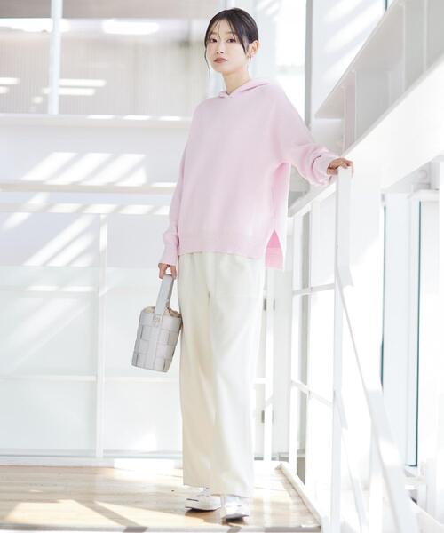 Dessin（デッサン）の「【洗える／体型カバー】ちょうどいいニットパーカ（ニット/セーター・レディース・ボルドー/ダークウッド/ナチュラル/ネイビー/アイボリー/ベビーピンク・00/01/03/02）」の16枚目の写真