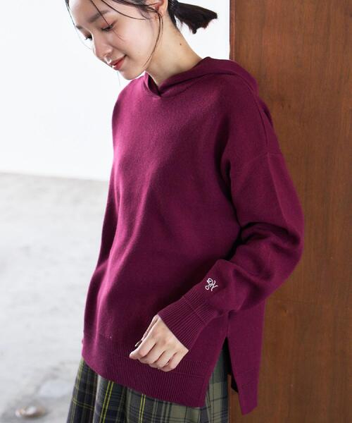 Dessin（デッサン）の「【洗える／体型カバー】ちょうどいいニットパーカ（ニット/セーター・レディース・ボルドー/ダークウッド/ナチュラル/ネイビー/アイボリー/ベビーピンク・00/01/03/02）」の10枚目の写真