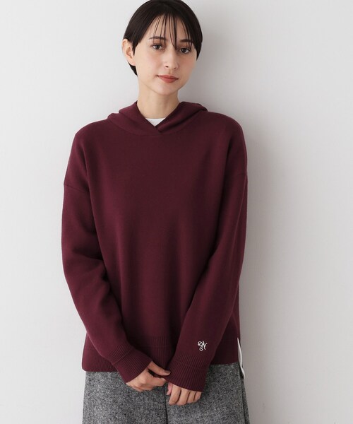 Dessin（デッサン）の「【洗える／体型カバー】ちょうどいいニットパーカ（ニット/セーター・レディース・ボルドー/ダークウッド/ナチュラル/ネイビー/アイボリー/ベビーピンク・00/01/03/02）」の7枚目の写真