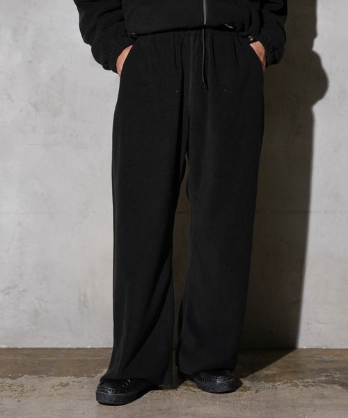 SUNNY  SPORTS（サニースポーツ）の「SUNNY SPORTS GOLF / サニースポーツゴルフ FLEECE 2PARTS WIDE PANT フリース ワイドパンツ（その他パンツ・メンズ・ダークブラウン/ブラック・MEDIUM/LARGE）」の2枚目の写真