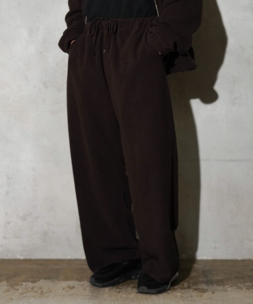 SUNNY  SPORTS（サニースポーツ）の「SUNNY SPORTS GOLF / サニースポーツゴルフ FLEECE 2PARTS WIDE PANT フリース ワイドパンツ（その他パンツ・メンズ・ダークブラウン/ブラック・MEDIUM/LARGE）」の4枚目の写真