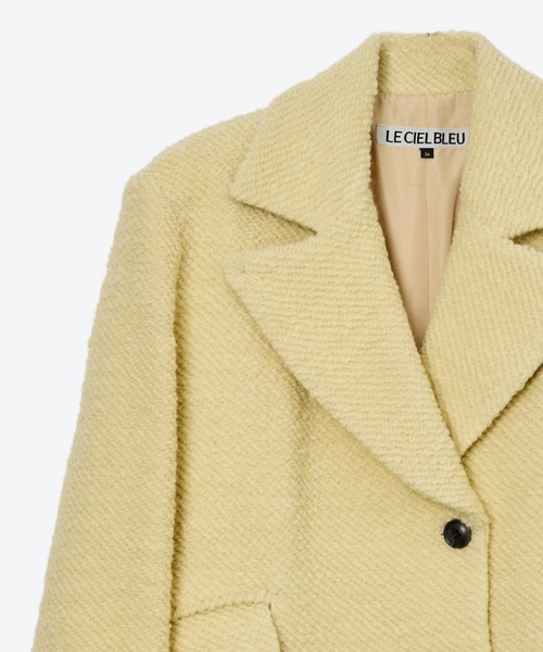 LE CIEL BLEU（ルシェルブルー）の「ロービングツイードオーバーサイズジャケット / Roving Tweed Oversized Jacket（テーラードジャケット・レディース・ライトイエロー/ライトブルー・36）」の15枚目の写真