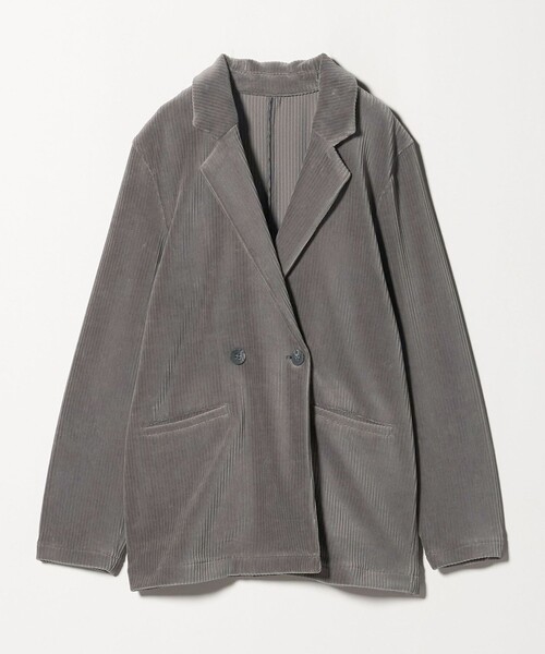 A DAY IN THE LIFE UNITED ARROWS(アデイインザライフユナイテッドアローズ)の「カットコーデュロイ ダブルジャケット <A DAY IN THE LIFE>(テーラードジャケット・レディース・ブラック/モカ・FREE)」の8枚目の写真
