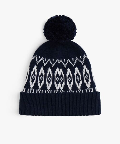 TOMMY HILFIGER（トミーヒルフィガー）の「BOYS フェアアイルニットキャップ（ニットキャップ/ビーニー・キッズ・ブラック・L-XL/S-M）」の2枚目の写真