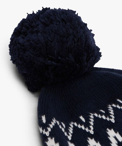 TOMMY HILFIGER（トミーヒルフィガー）の「BOYS フェアアイルニットキャップ（ニットキャップ/ビーニー・キッズ・ブラック・L-XL/S-M）」の3枚目の写真