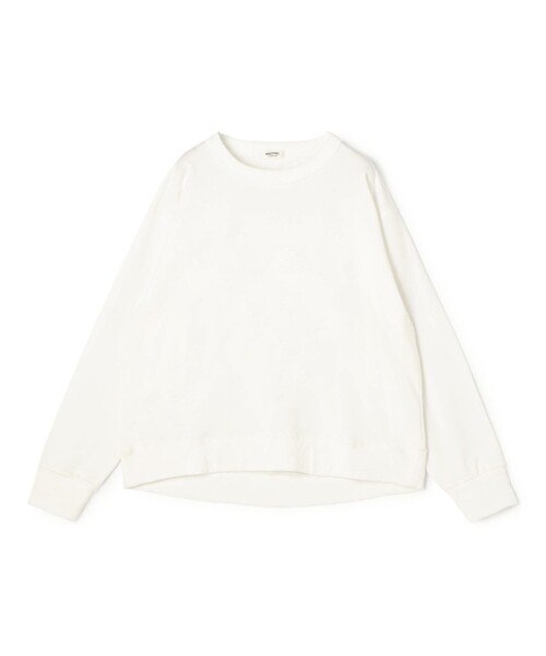 MACPHEE(マカフィー)の「ハイゲージスエット ロングスリーブプルオーバー(スウェット・レディース・ライトベージュ/ホワイト・S)」の2枚目の写真