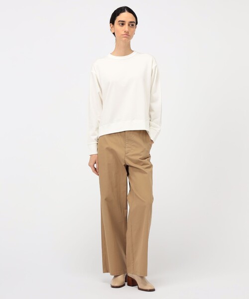 MACPHEE(マカフィー)の「ハイゲージスエット ロングスリーブプルオーバー(スウェット・レディース・ライトベージュ/ホワイト・S)」の3枚目の写真