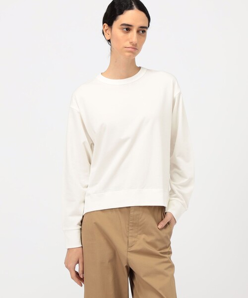 MACPHEE(マカフィー)の「ハイゲージスエット ロングスリーブプルオーバー(スウェット・レディース・ライトベージュ/ホワイト・S)」の4枚目の写真