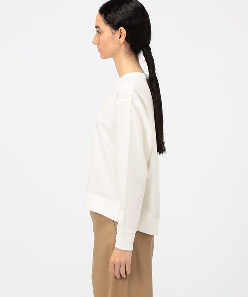 MACPHEE(マカフィー)の「ハイゲージスエット ロングスリーブプルオーバー(スウェット・レディース・ライトベージュ/ホワイト・S)」の5枚目の写真