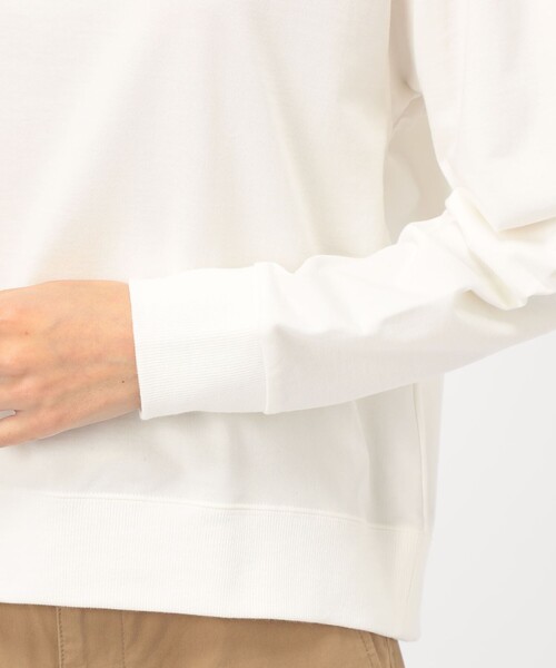 MACPHEE(マカフィー)の「ハイゲージスエット ロングスリーブプルオーバー(スウェット・レディース・ライトベージュ/ホワイト・S)」の9枚目の写真