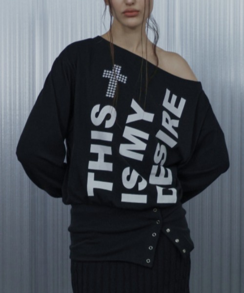 SETUP EXE BOLD LETTERING LOOSE TOP セットアップエグゼ ボ ルド