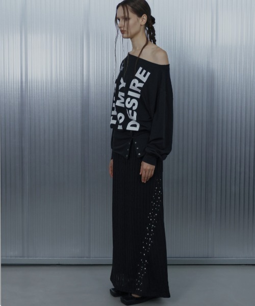 SETUPEXE(セットアップイーエックスイー)の「【SETUP‐EXE】BOLD LETTERING LOOSE TOP / 【セットアップエグゼ】ボールドレタリングルーズ長袖Tシャツ(Tシャツ/カットソー・レディース・ブラック/ホワイト・ONE SIZE)」の16枚目の写真