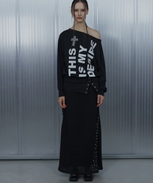 SETUPEXE(セットアップイーエックスイー)の「【SETUP‐EXE】BOLD LETTERING LOOSE TOP / 【セットアップエグゼ】ボールドレタリングルーズ長袖Tシャツ(Tシャツ/カットソー・レディース・ブラック/ホワイト・ONE SIZE)」の15枚目の写真