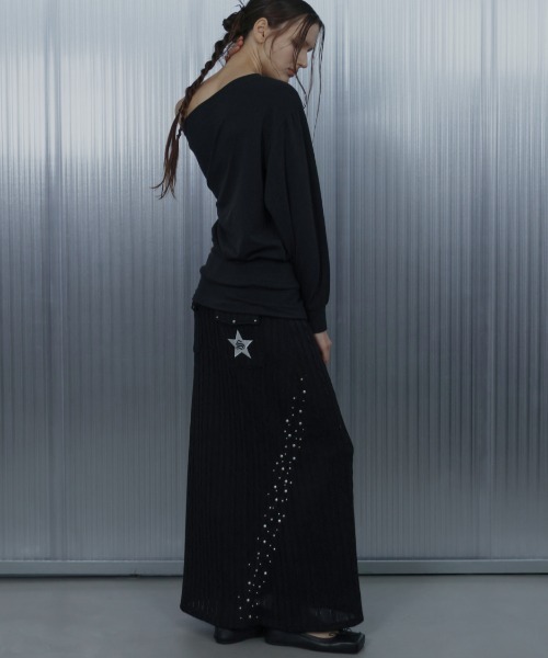 SETUPEXE(セットアップイーエックスイー)の「【SETUP‐EXE】BOLD LETTERING LOOSE TOP / 【セットアップエグゼ】ボールドレタリングルーズ長袖Tシャツ(Tシャツ/カットソー・レディース・ブラック/ホワイト・ONE SIZE)」の14枚目の写真