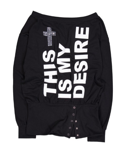 SETUPEXE(セットアップイーエックスイー)の「【SETUP‐EXE】BOLD LETTERING LOOSE TOP / 【セットアップエグゼ】ボールドレタリングルーズ長袖Tシャツ(Tシャツ/カットソー・レディース・ブラック/ホワイト・ONE SIZE)」の18枚目の写真