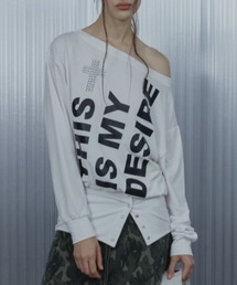 SETUPEXE（セットアップイーエックスイー）の「【SETUP‐EXE】BOLD LETTERING LOOSE TOP / 【セットアップエグゼ】ボールドレタリングルーズ長袖Ｔシャツ（Tシャツ/カットソー）」