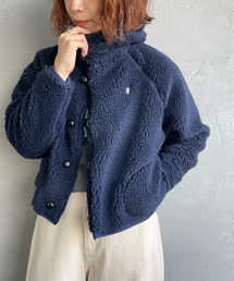 [GYMPHLEX/ジムフレックス] ショート丈 ボアフードパーカー