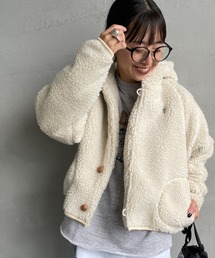 GYMPHLEX | [GYMPHLEX/ジムフレックス] ショート丈 ボアフードパーカー(ブルゾン)