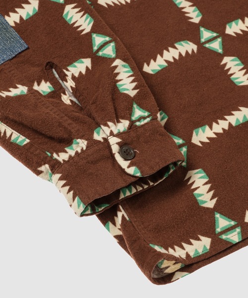 BOW WOW(バウワウ)の「NAVAJO PRINT FLANNEL SHIRT AGED(シャツ/ブラウス・メンズ・ブラウン系その他・L/XL)」の9枚目の写真
