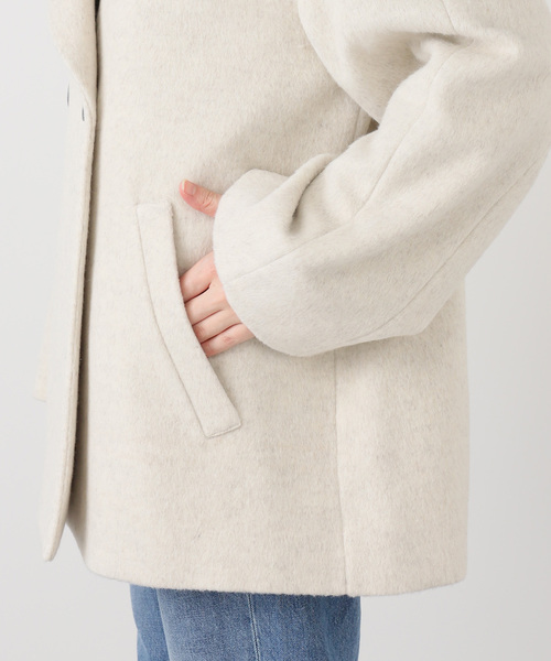 美品 23AW スローブイエナ シャギージャケットコート ウールモヘヤ ふんわり SLOBE IENA（スローブイエナ）の「シャギージャケットコート（その他