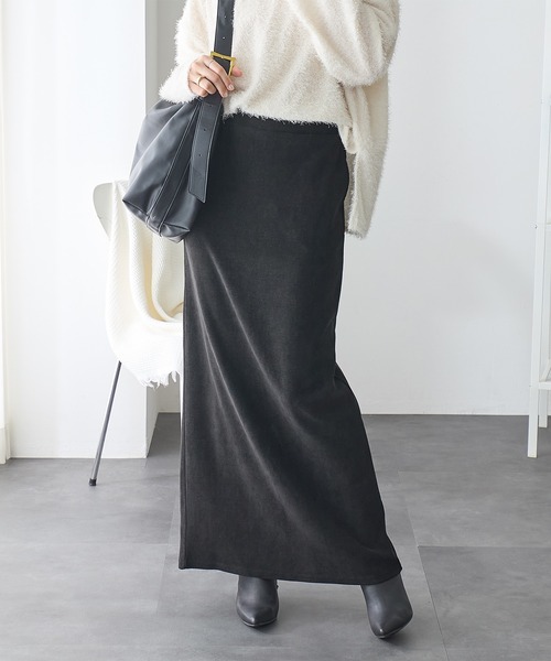 ReDial(リダイアル)の「モールコールロングスカート(スカート・レディース・ブラウン/アイボリー/ブラック・M/L/LL/3L)」の12枚目の写真