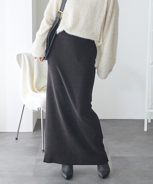 ReDial(リダイアル)の「モールコールロングスカート(スカート・レディース・ブラウン/アイボリー/ブラック・M/L/LL/3L)」の17枚目の写真