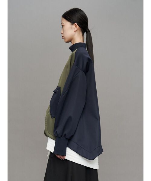 UN3D.（アンスリード）の「ROUND HEM 3LAYER FLEECE TOP / ラウンドヘムスリーレイヤーフリーストップ（Tシャツ/カットソー・レディース・ブラック/その他1・36/38）」の3枚目の写真