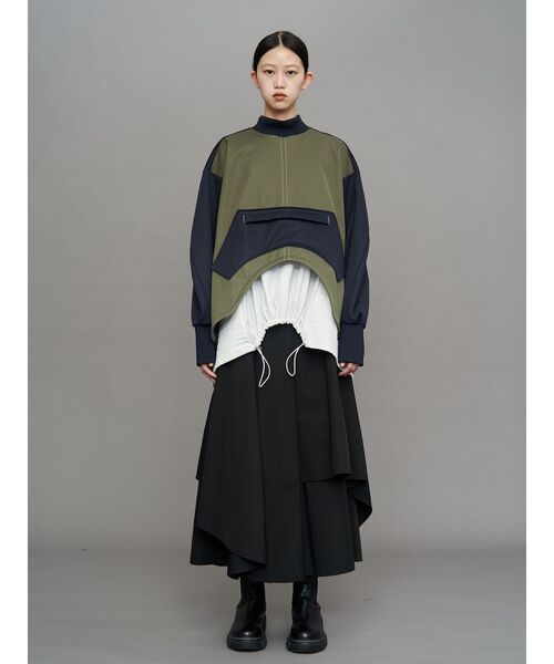 UN3D.（アンスリード）の「ROUND HEM 3LAYER FLEECE TOP / ラウンドヘムスリーレイヤーフリーストップ（Tシャツ/カットソー・レディース・ブラック/その他1・36/38）」の8枚目の写真