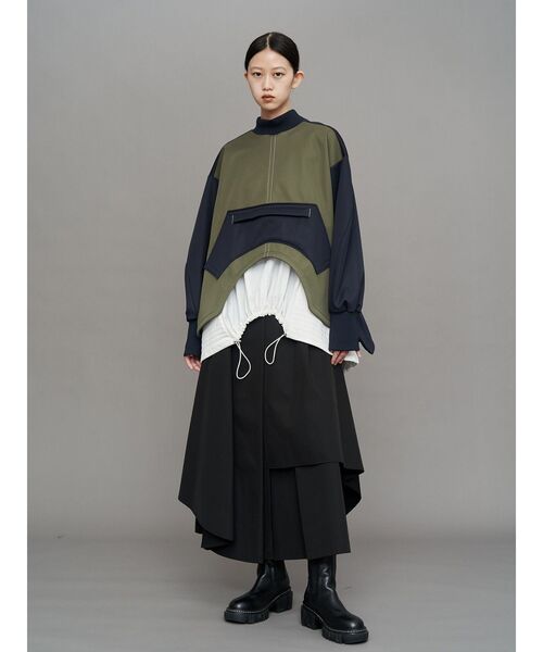 UN3D.（アンスリード）の「ROUND HEM 3LAYER FLEECE TOP / ラウンドヘムスリーレイヤーフリーストップ（Tシャツ/カットソー・レディース・ブラック/その他1・36/38）」の11枚目の写真