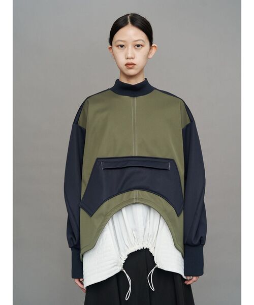 UN3D.（アンスリード）の「ROUND HEM 3LAYER FLEECE TOP / ラウンドヘムスリーレイヤーフリーストップ（Tシャツ/カットソー・レディース・ブラック/その他1・36/38）」の2枚目の写真