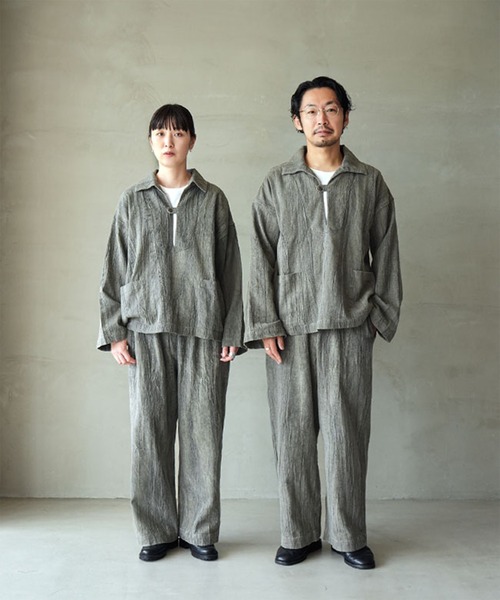 solamonat poche(ソラモナポッシェ)の「綿麻ワッシャーイージーパンツ(その他パンツ・レディース・グレー・1.0/2.0/3.0)」の3枚目の写真
