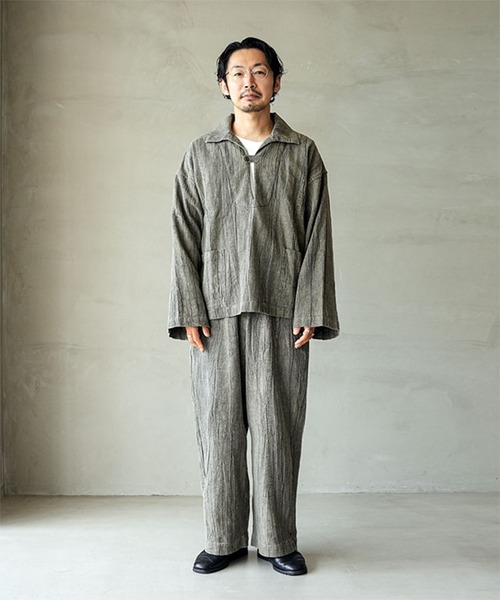 solamonat poche(ソラモナポッシェ)の「綿麻ワッシャーイージーパンツ(その他パンツ・レディース・グレー・1.0/2.0/3.0)」の5枚目の写真