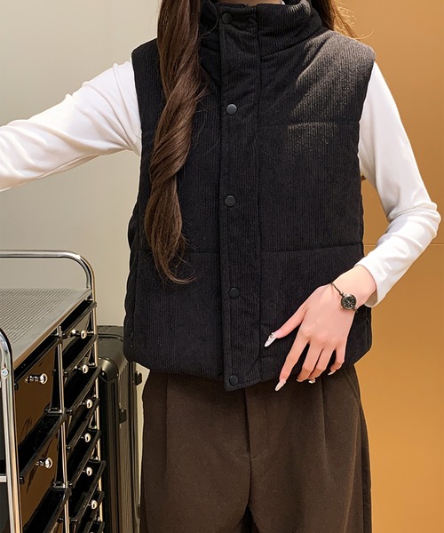 セール】コーデュロイ中綿ベスト（ダウンベスト）｜Doula Doula
