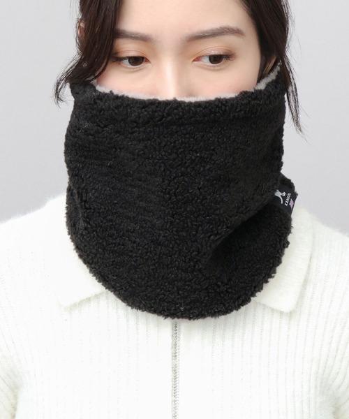   ネックウォーマー　　スヌード　　レア セール】ボア×ファー リバーシブル ネックウォーマー（ネック