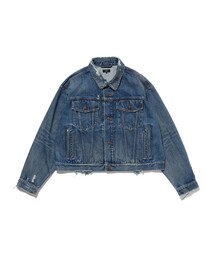 BEAMS | ワイドショート ダメージ デニム ジャケット(デニムジャケット)