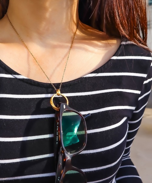 セール】Twist ring glasses holder necklace/【ハワイアンジュエリー 