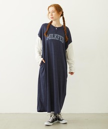 MILKFED.（ミルクフェド）の「COLLEGE LOGO LONG DRESS（ワンピース）」