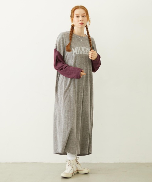 MILKFED.(ミルクフェド)の「COLLEGE LOGO LONG DRESS(ワンピース・レディース・ブラック/ブラウン/ネイビー・ONE SIZE)」の16枚目の写真