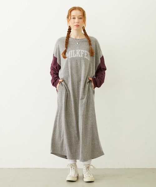 MILKFED.(ミルクフェド)の「COLLEGE LOGO LONG DRESS(ワンピース・レディース・ブラック/ブラウン/ネイビー・ONE SIZE)」の17枚目の写真