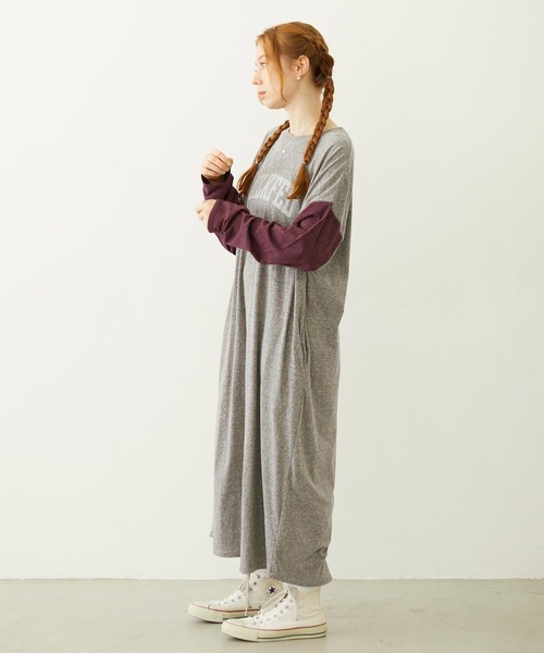 MILKFED.(ミルクフェド)の「COLLEGE LOGO LONG DRESS(ワンピース・レディース・ブラック/ブラウン/ネイビー・ONE SIZE)」の19枚目の写真