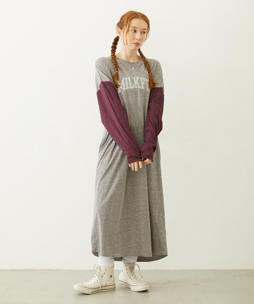MILKFED.(ミルクフェド)の「COLLEGE LOGO LONG DRESS(ワンピース・レディース・ブラック/ブラウン/ネイビー・ONE SIZE)」の22枚目の写真