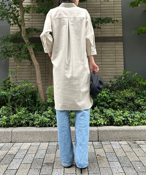 etre pret(エトレプレ)の「オックスフォードシャツワンピース(シャツワンピース・レディース・グレー/ベージュ/グリーン・11号/9号/7号)」の17枚目の写真
