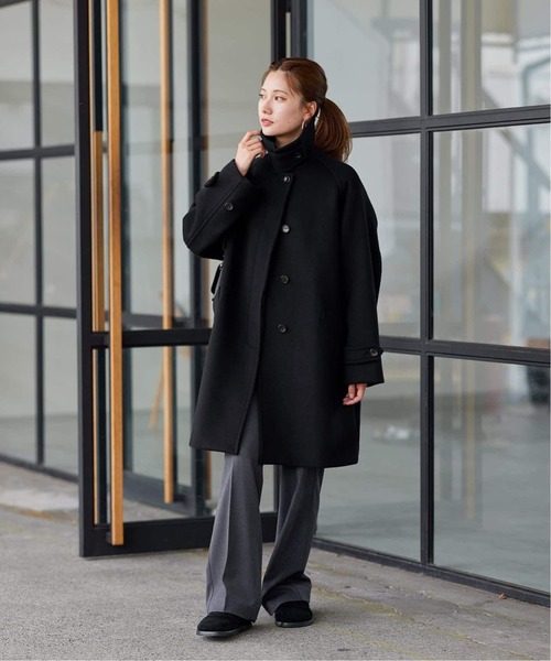 FRAMeWORK（フレームワーク）の「≪追加≫ラムウールMIXシャルムバルカラーコート 2（ステンカラーコート・レディース・グレー/ブラック/チャコールグレー/ネイビー・38/36）」の5枚目の写真