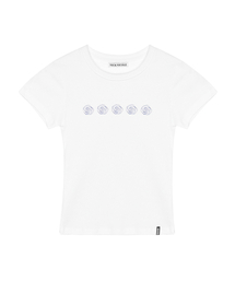 MINI ROSE SLIM TOP_WHITE BLUE