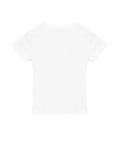 NICK&NICOLE(ニックアンドニコール)の「MINI ROSE SLIM TOP_WHITE BLUE(Tシャツ/カットソー・レディース・その他・FREE)」の2枚目の写真