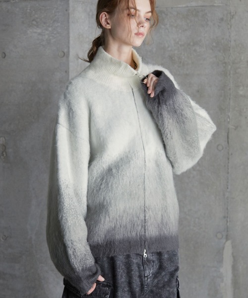 SERACE（セラス）の「【SERACE】Loose shaggy gradation drivers knit